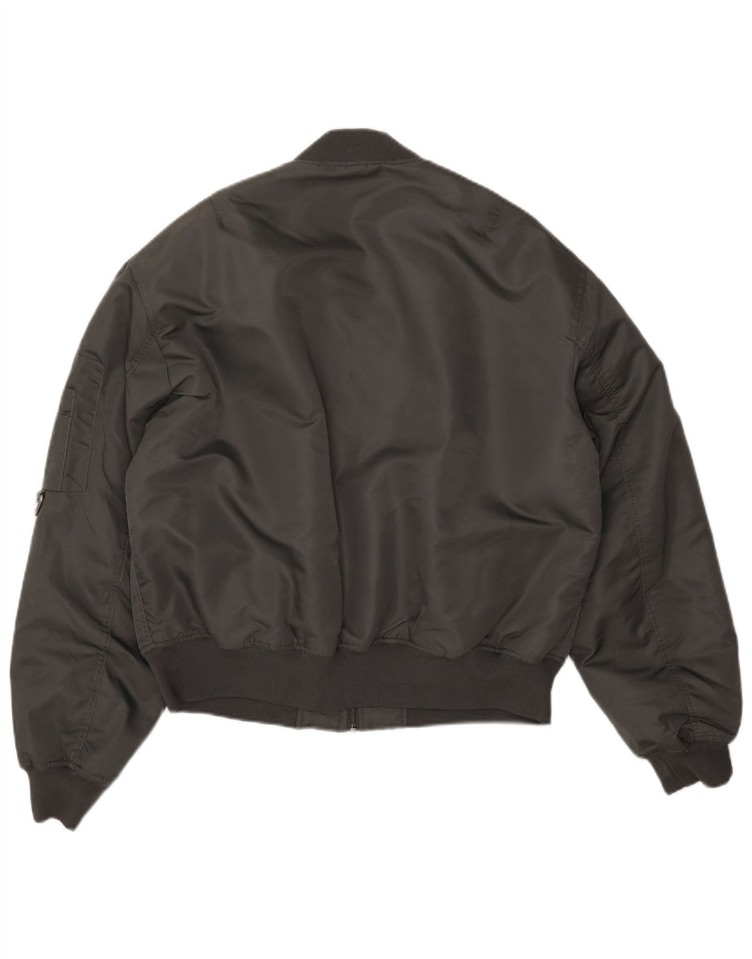 Мужская куртка-бомбер ZARA UK 40, большой серый полиэстер