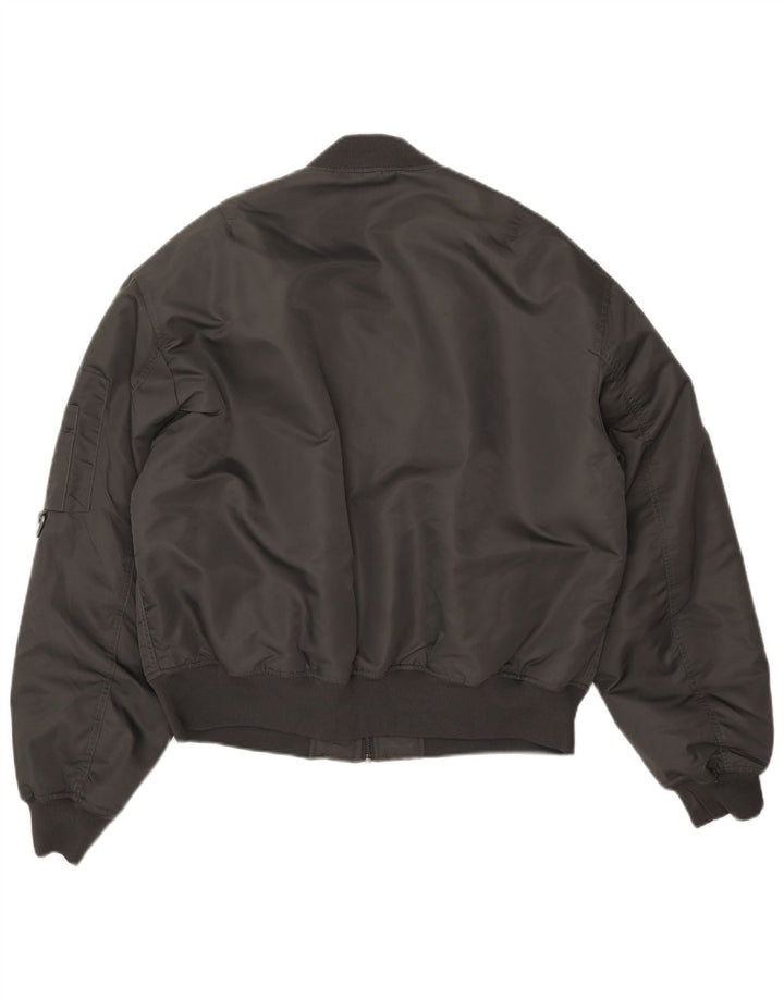 Мужская куртка-бомбер ZARA UK 40, большой серый полиэстер