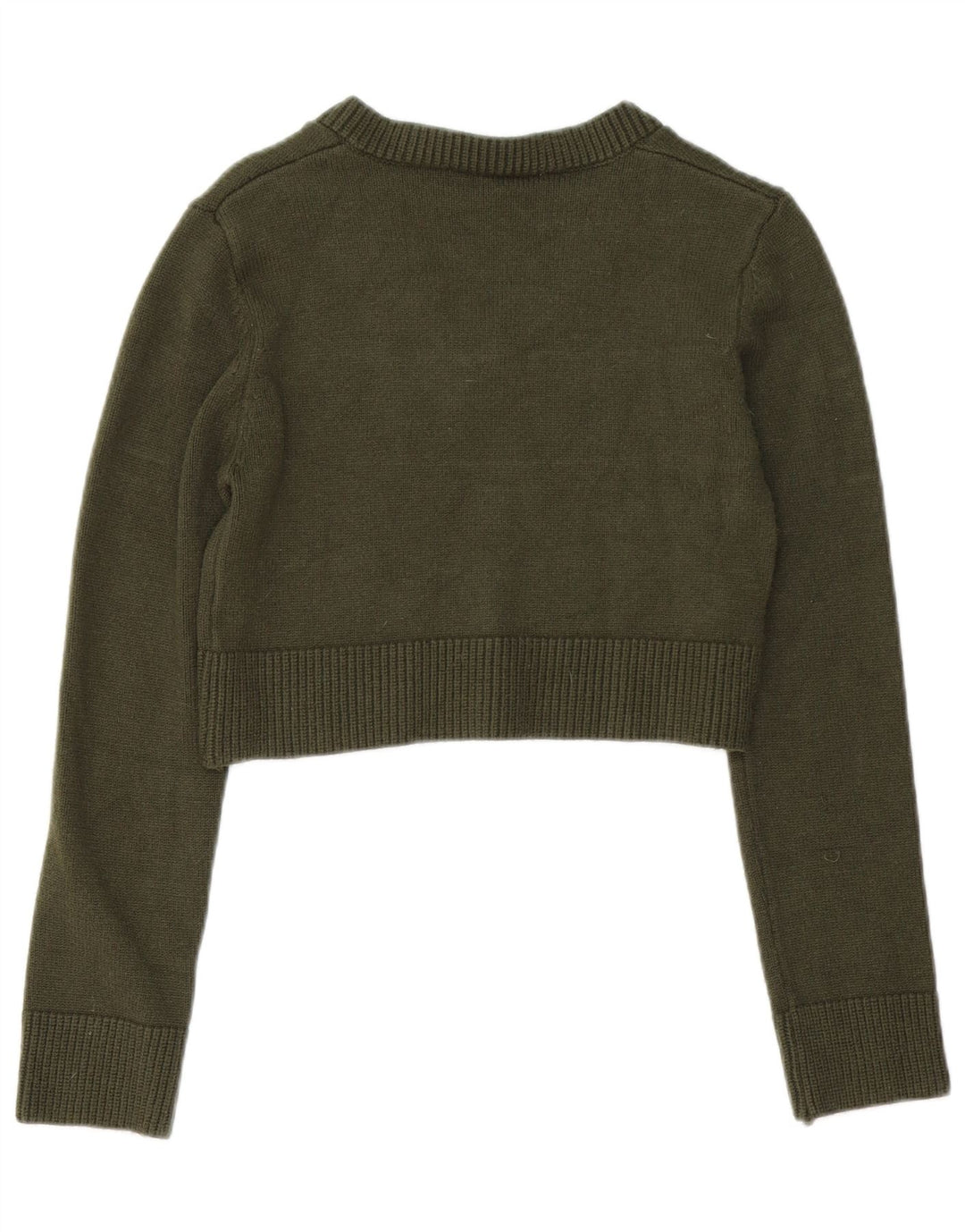 Женский укороченный джемпер Zara UK 12, средний зеленый вискоза