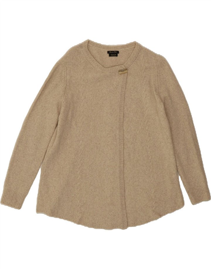 MASSIMO DUTTI Womens Cardigan Sweater UK 16 Large Beige Vintage Massimo Dutti and Second-Hand Massimo Dutti from Messina Hembry 