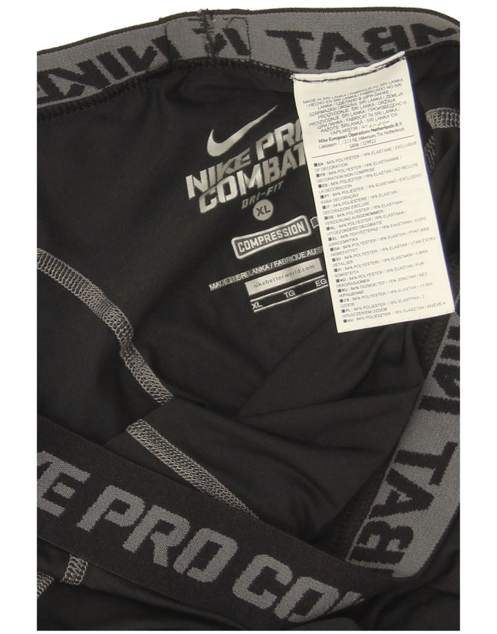 Леггинсы с рисунком Nike Dri Fit для мальчиков 13–14 лет, XL, черный полиэстер