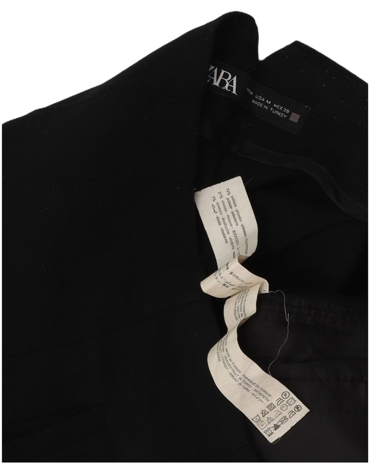 Женские зауженные костюмные брюки Zara Medium W28 L27, черные, полиэстер