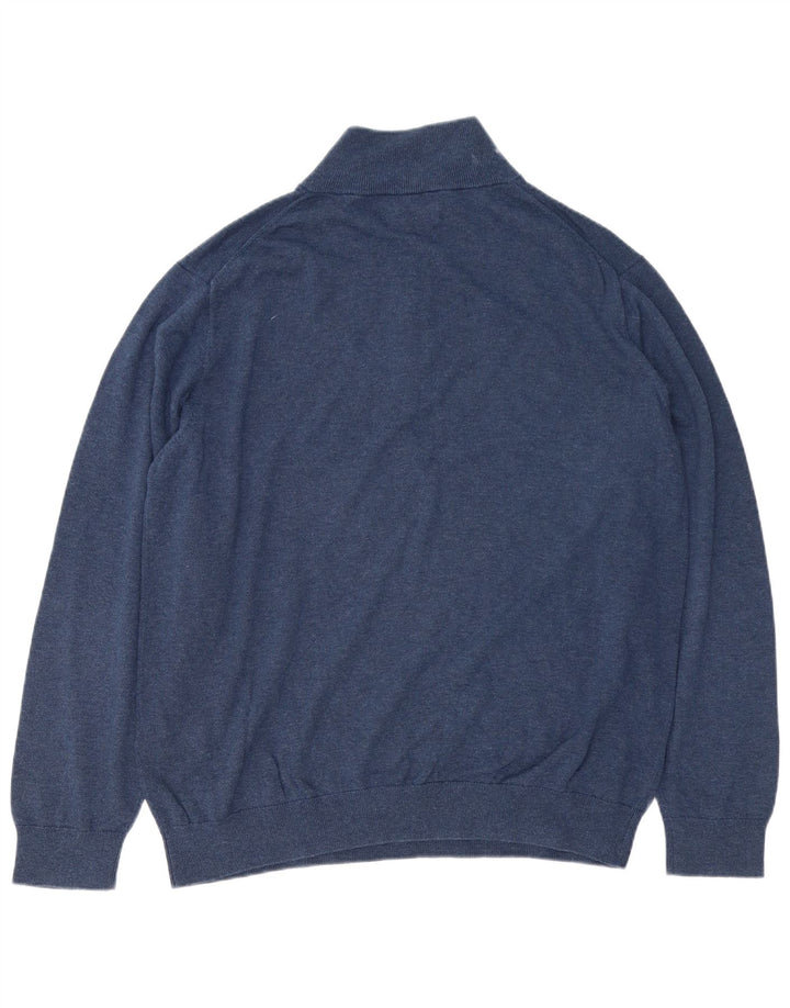 Мужской свитер Gant на молнии с воротником 2XL, темно-синий, хлопок