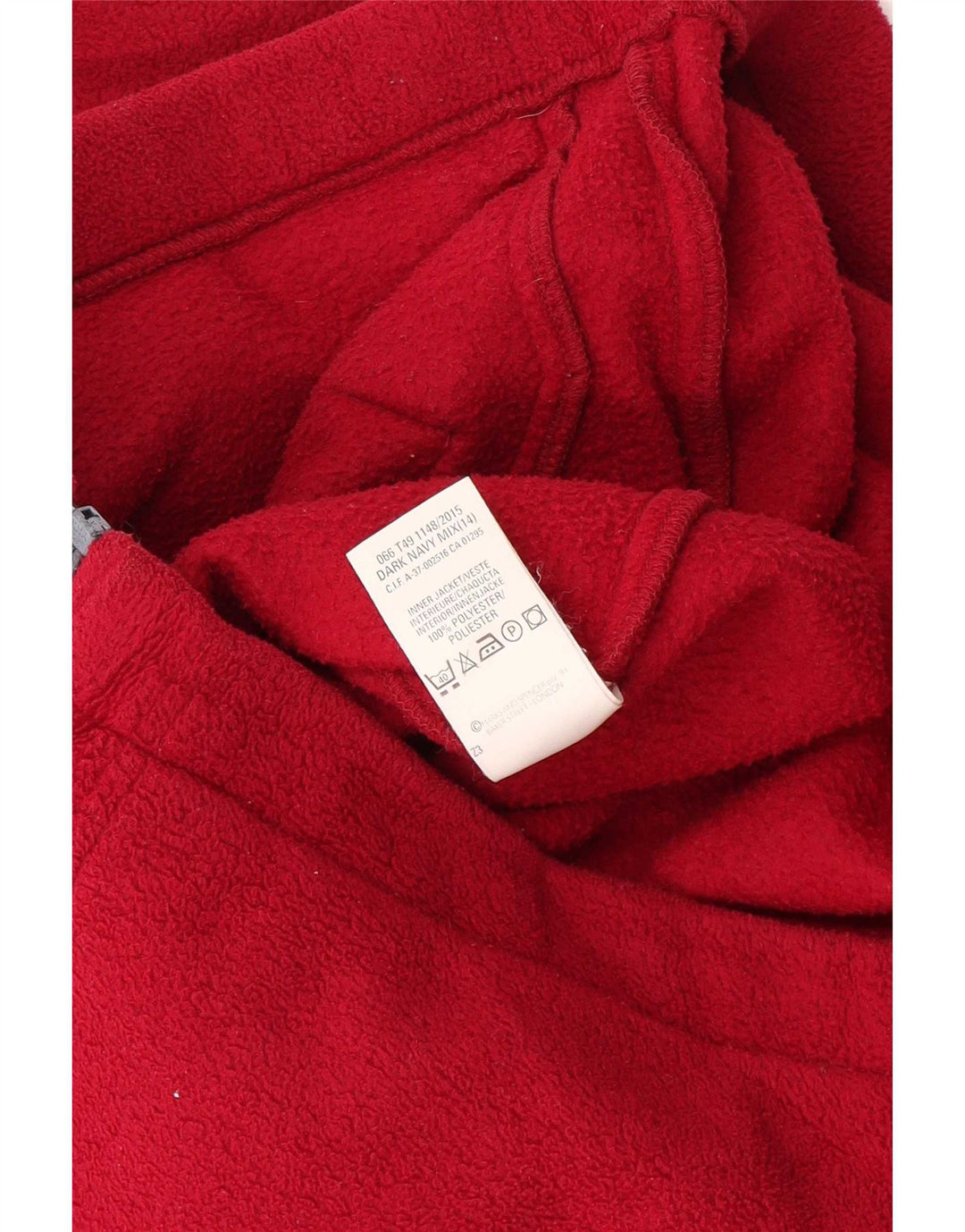 Женская флисовая куртка оверсайз Marks & Spencer UK 14, большой красный полиэстер