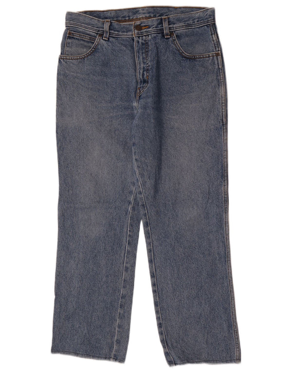 Мужские прямые джинсы Wrangler стандартного кроя W32 L27, синие, хлопок