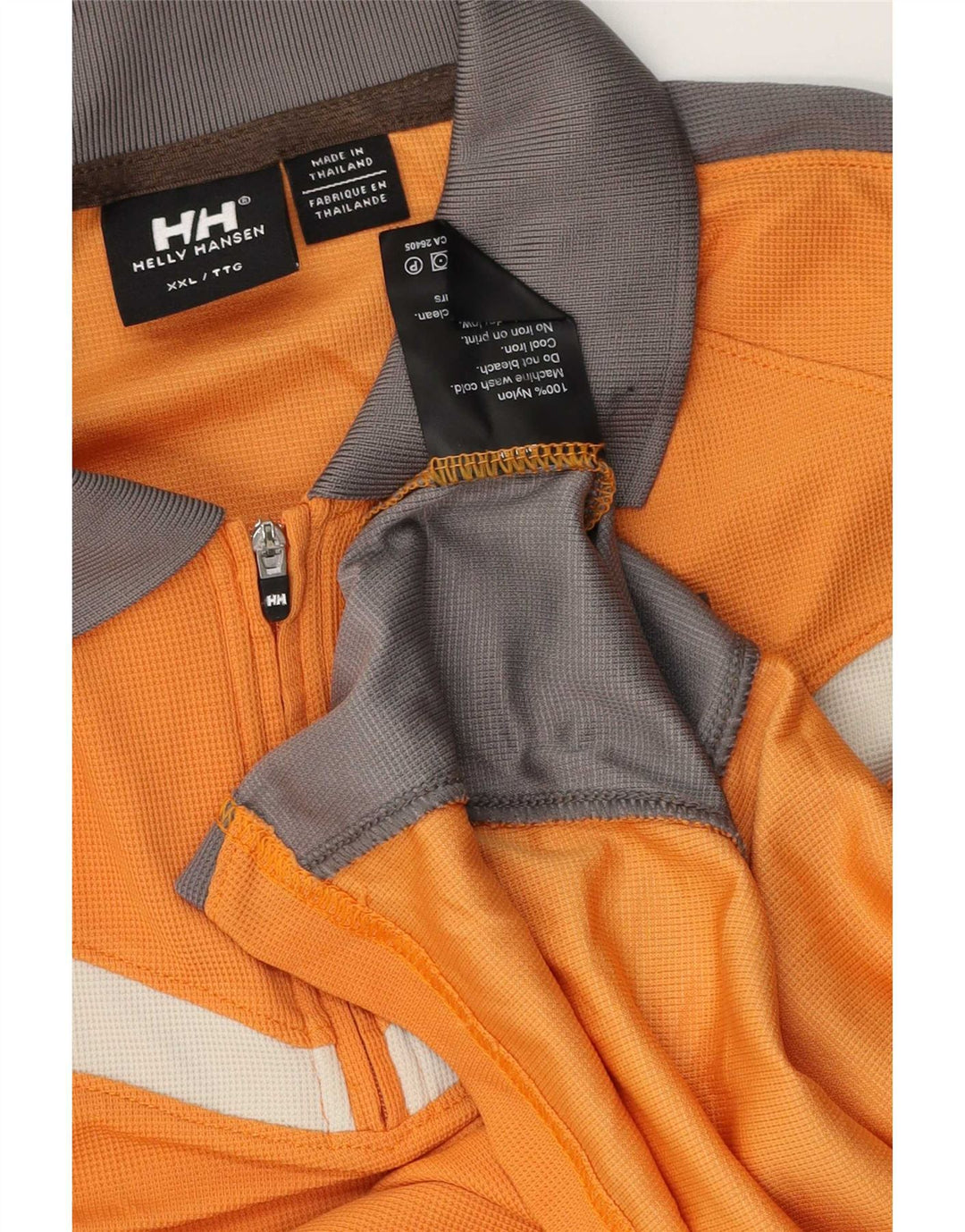 Мужская рубашка-поло Helly Hansen 2XL оранжевая, нейлон с цветными блоками