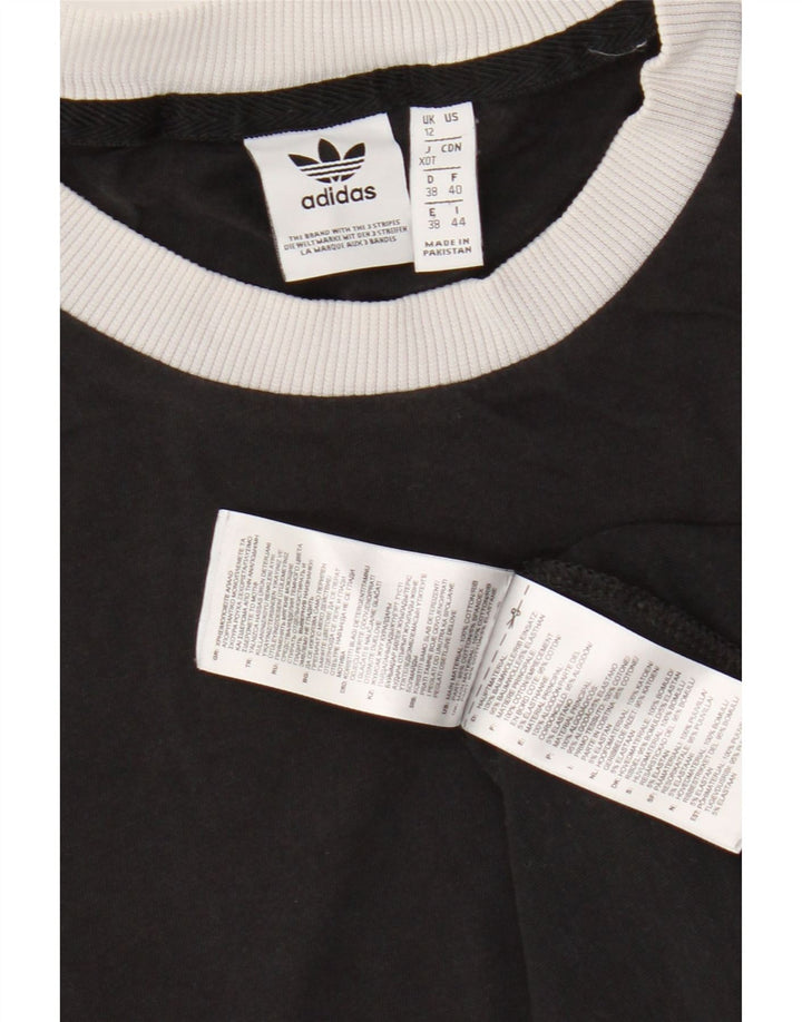 Женская футболка Adidas Top UK 12, средний черный хлопок
