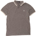 Мужская рубашка-поло Fred Perry, большая серая хлопковая рубашка в крапинку