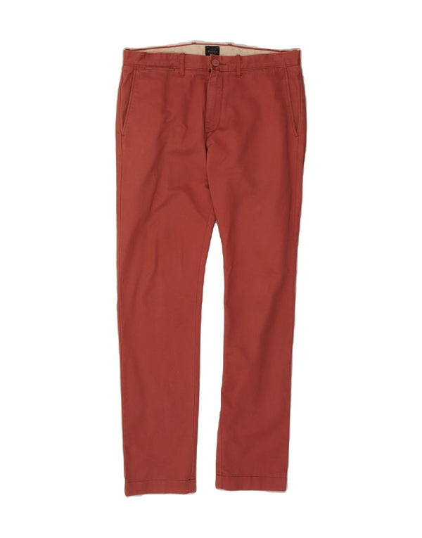 Мужские узкие брюки-чинос J. CREW W32 L32, красный хлопок