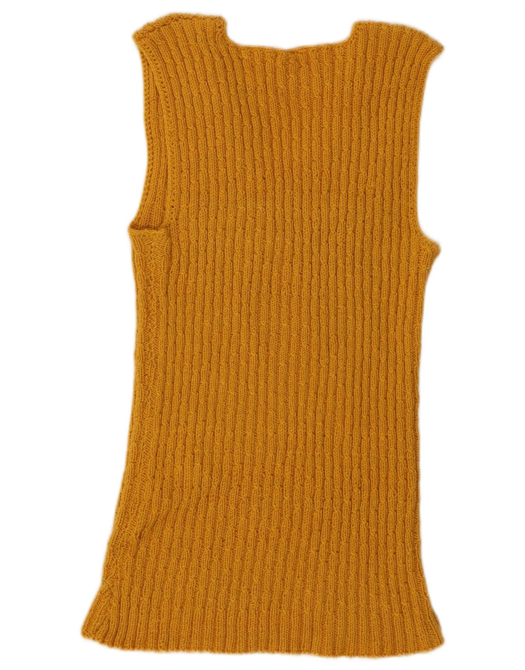 Винтажный женский жилет безрукавка UK 2 2XS Желтый
