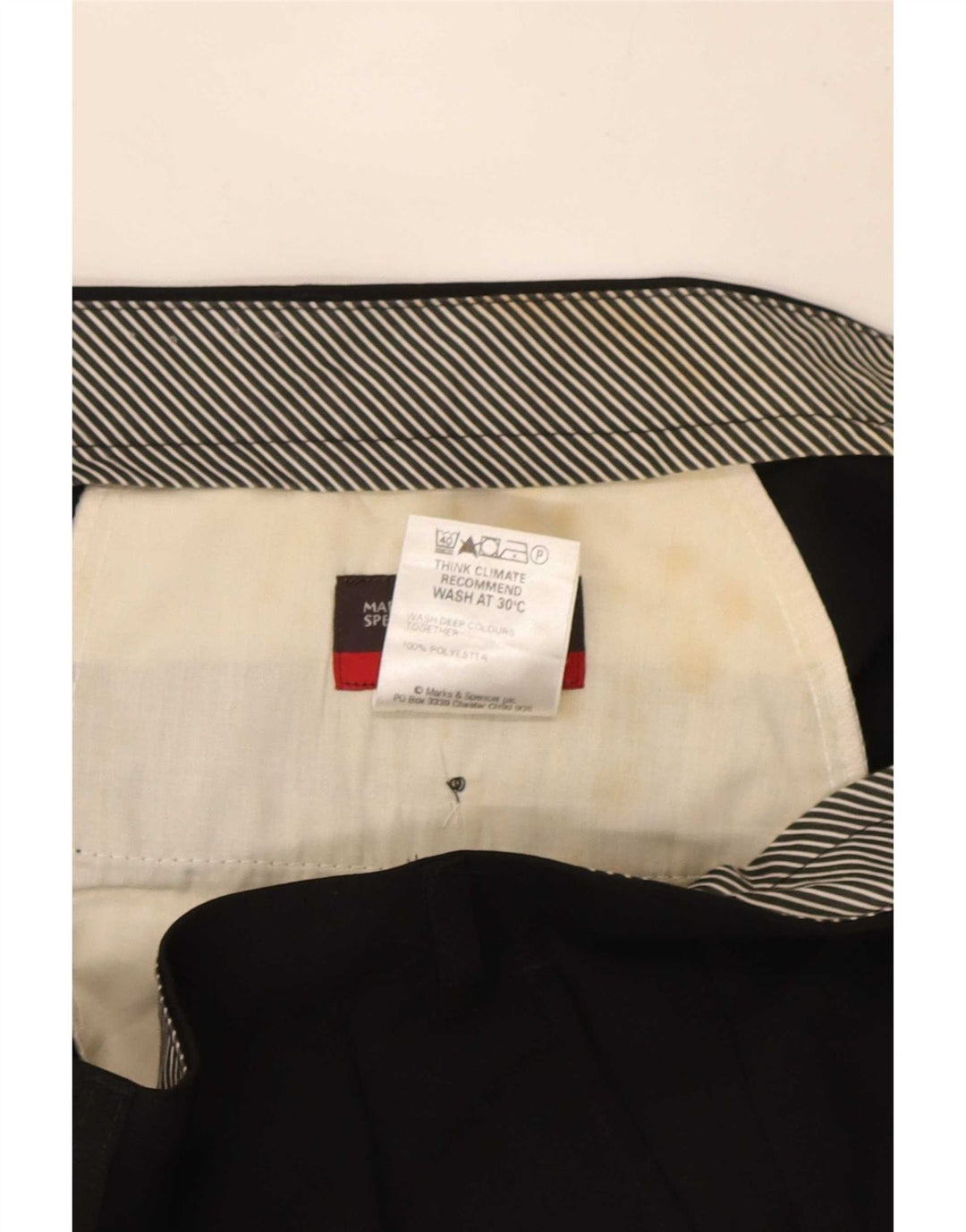 Мужские костюмные брюки Marks & Spencer W40 L33 черные из полиэстера