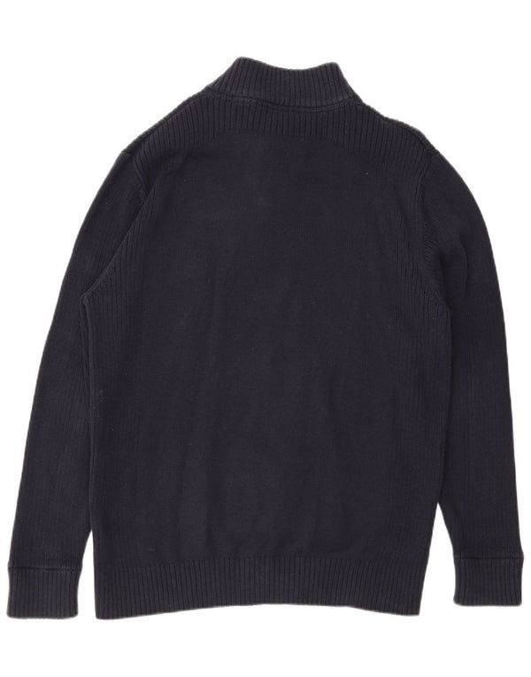 Crew Clothing Мужской джемпер с воротником на молнии, свитер XL, темно-синий, хлопок