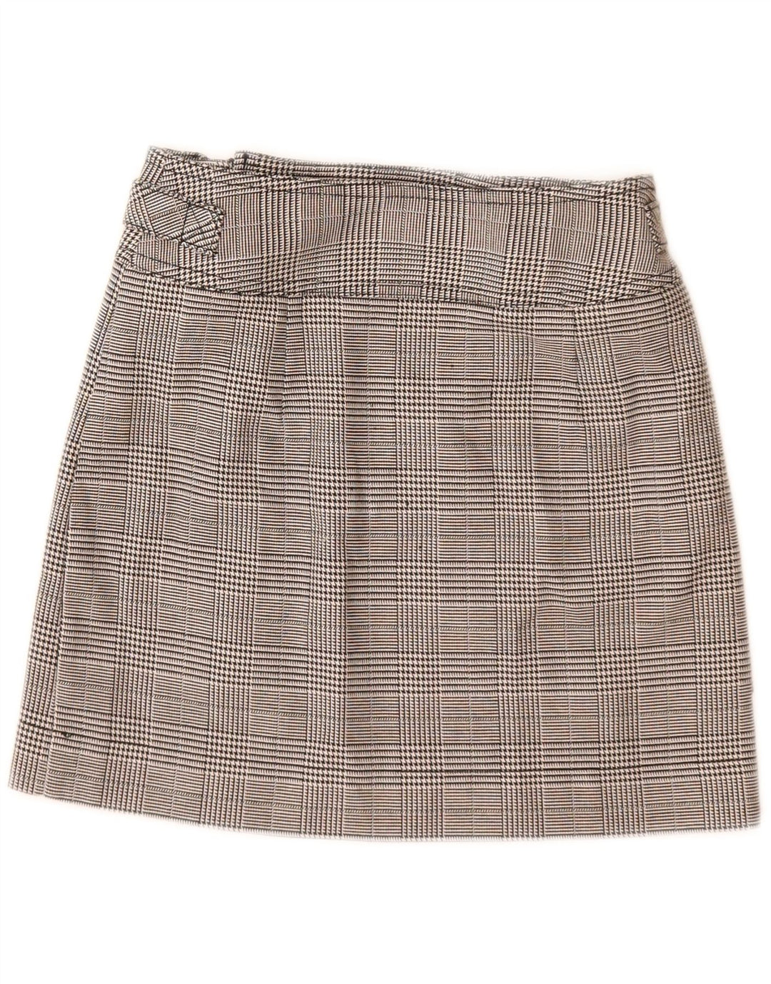 Topshop Женская мини-юбка UK 6 XS W24 Серая клетка из полиэстера