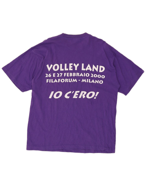 Женская футболка с рисунком CHAMPION Top UK 16, большой размер, фиолетовый хлопок