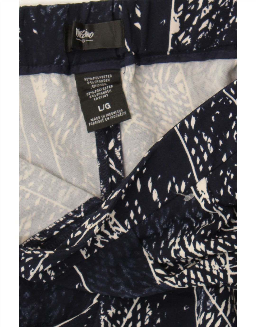 MOSSIMO Womens Sport Shorts UK 16 Large Navy Blue Spotted Polyester Vintage Mossimo and Second-Hand Mossimo from Messina Hembry 