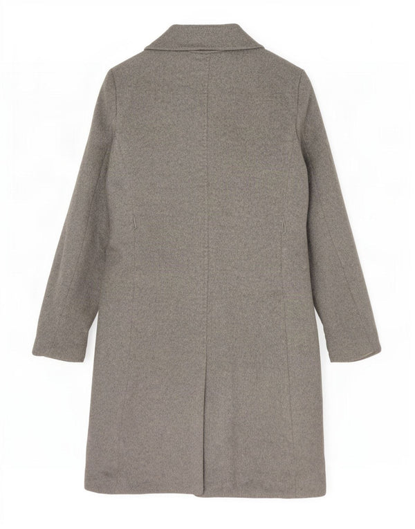 Женское пальто Max Mara UK 10 маленькое серое шерстяное