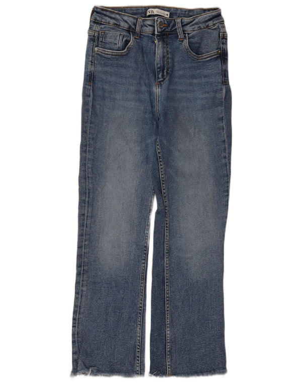 Женские прямые джинсы Zara EU 36 XS W26 L25 синие
