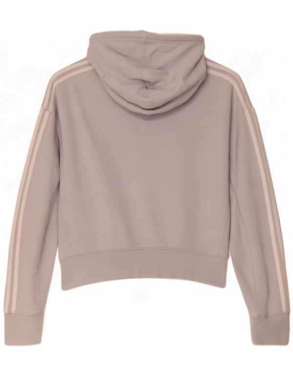 Женский укороченный джемпер с капюшоном Adidas Oversized UK 6 XS, синий хлопок