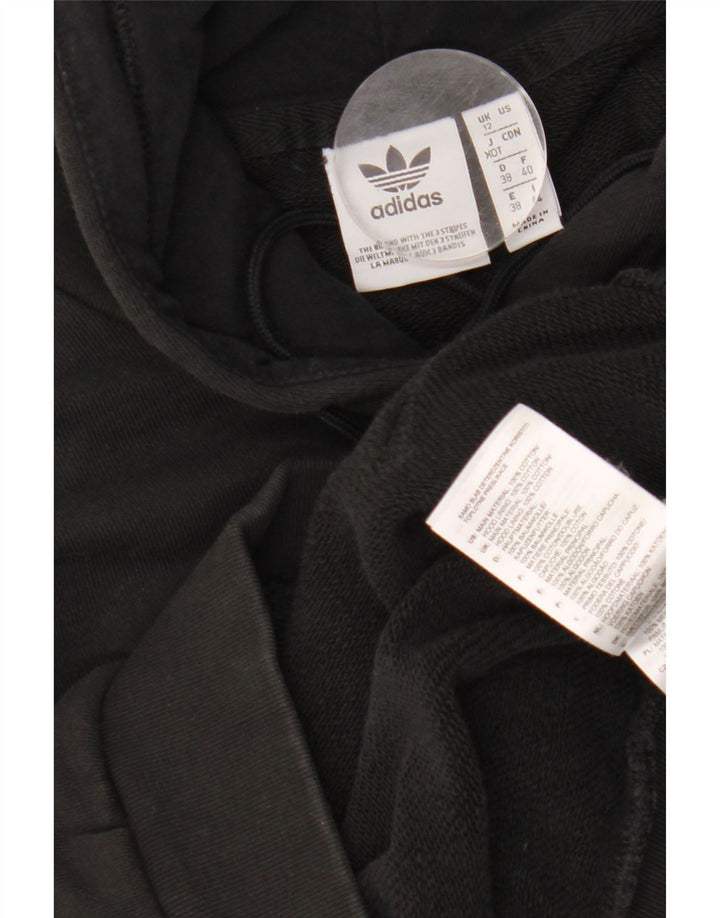 Женский джемпер с капюшоном ADIDAS в стиле оверсайз UK 12, средний черный, хлопок