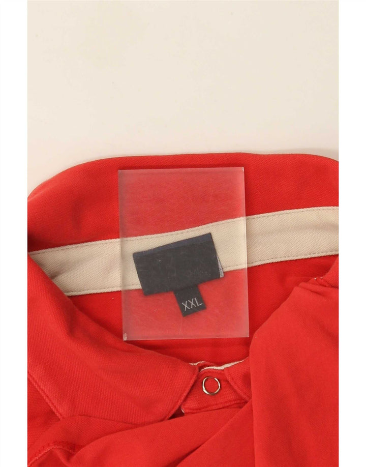 Мужская рубашка-поло Trussardi 2XL красная, хлопок