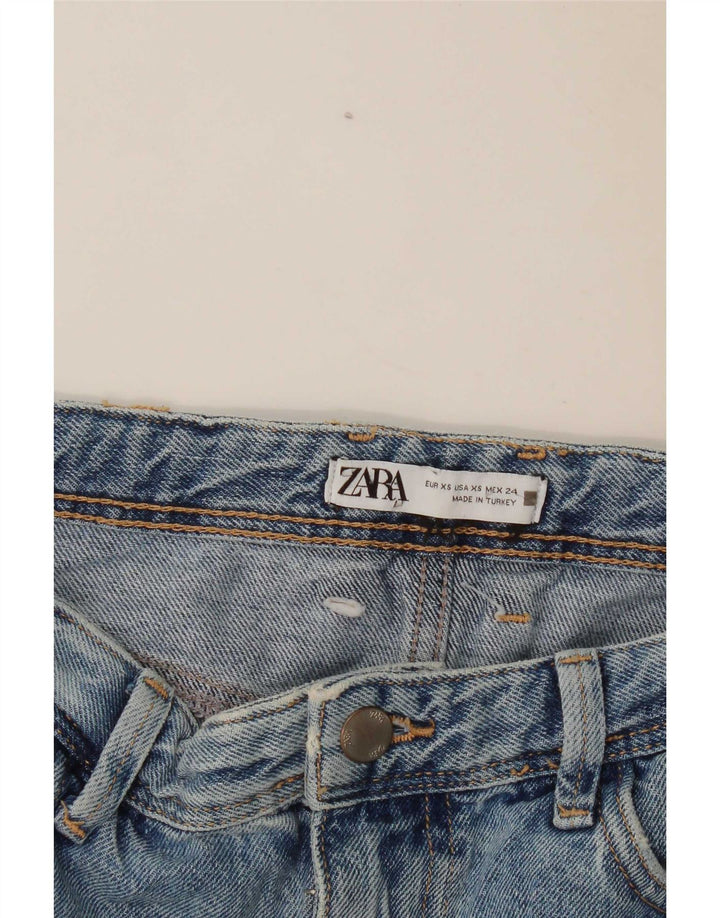 Женская джинсовая юбка макси Zara XS W24 синяя