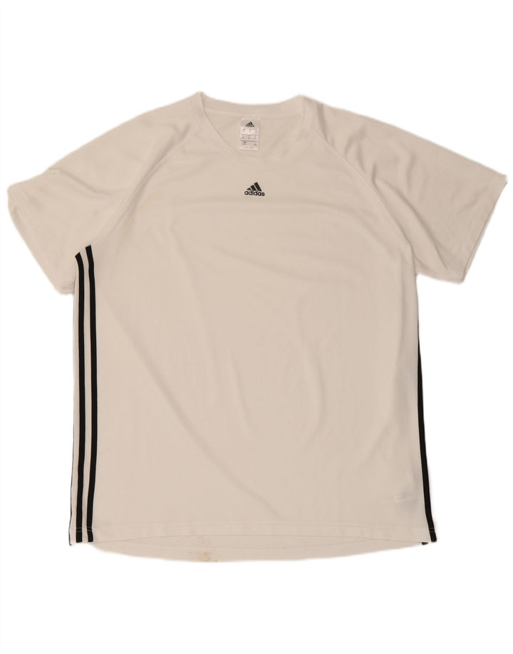 Adidas Мужская футболка Climalite Top XL Белый Полиэстер