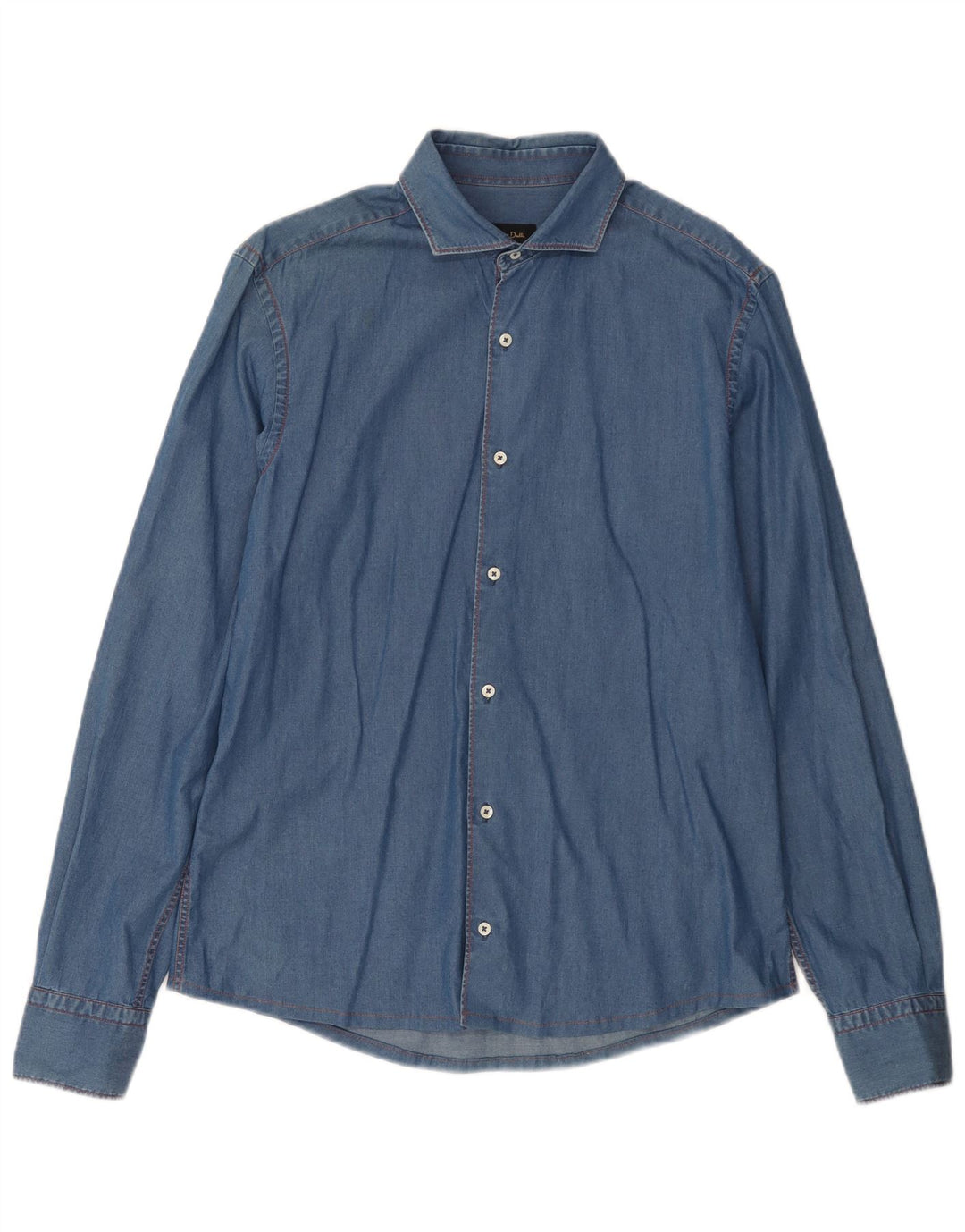 Мужская джинсовая рубашка MASSIMO DUTTI темно-синяя