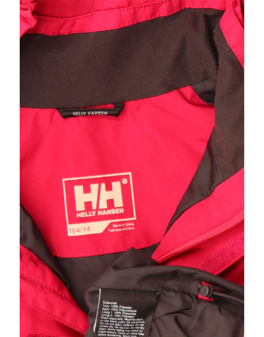 Helly Hansen Ветровка с капюшоном для девочек 13-14 лет, красный полиэстер