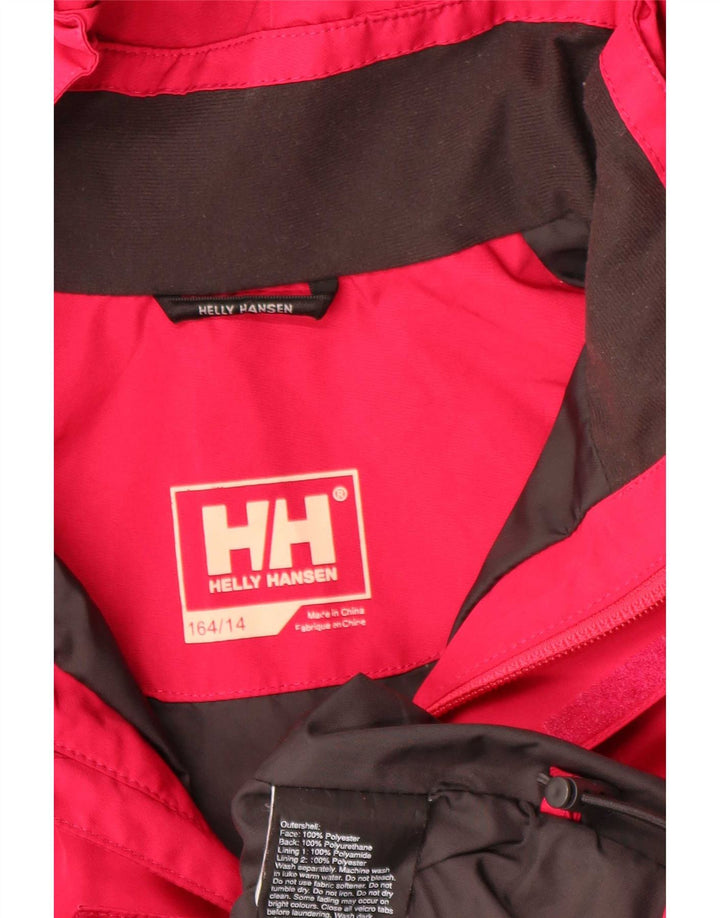 Helly Hansen Ветровка с капюшоном для девочек 13-14 лет, красный полиэстер