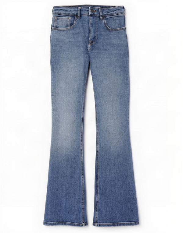 Женские расклешенные джинсы Zara EU 38, маленькие W28 L33, синие, хлопок