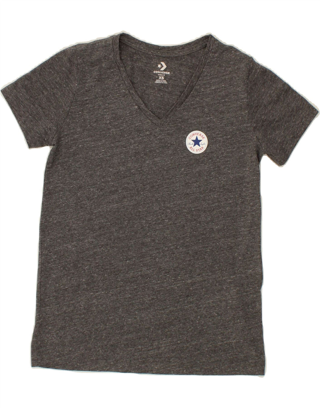 CONVERSE Womens Classic Fit T-Shirt Top UK 6 XS Grey Polyester Vintage Converse and Second-Hand Converse from Messina Hembry 