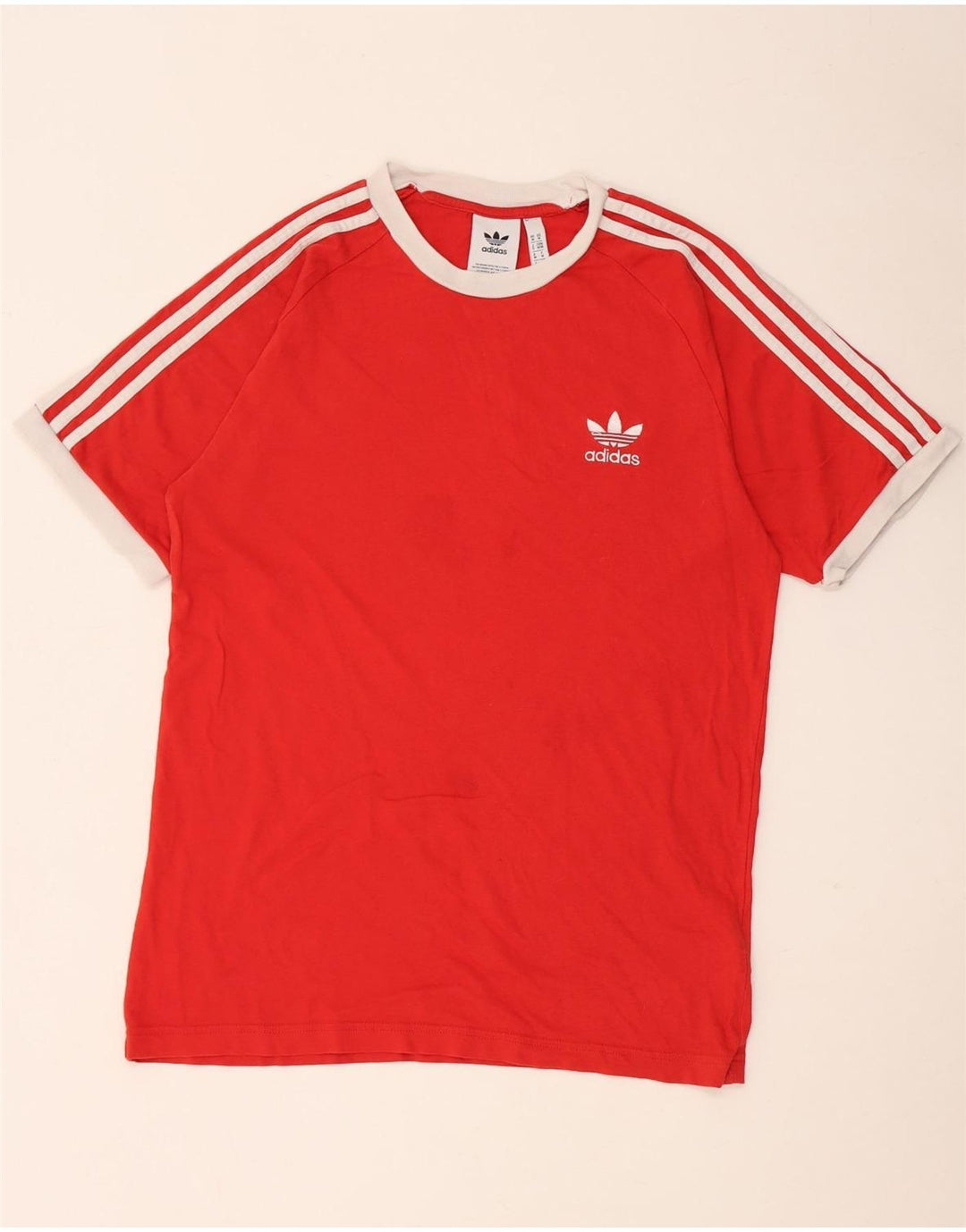 Мужская футболка Adidas Top среднего красного цвета из хлопка