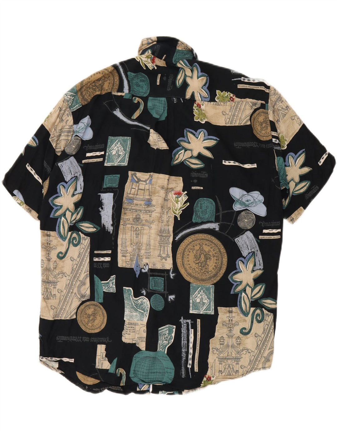 Мужская рубашка с коротким рукавом BIG MATCH, средний темно-синий, лоскутная вискоза