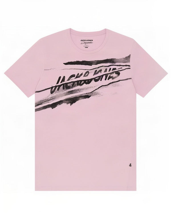 Мужская футболка с рисунком Jack & Jones Slim Fit, большой фиолетовый хлопок