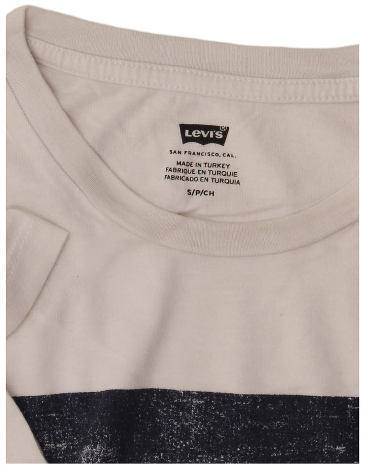 Мужская футболка с рисунком Levi's, маленький белый цвет