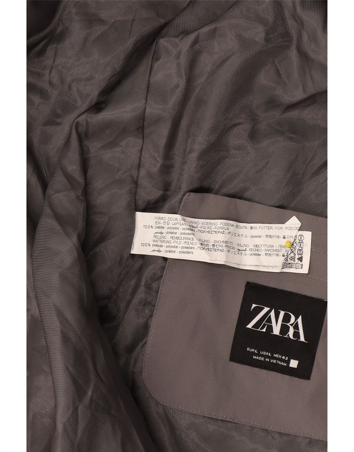 Мужской жилет Zara UK 40, большой серый полиэстер