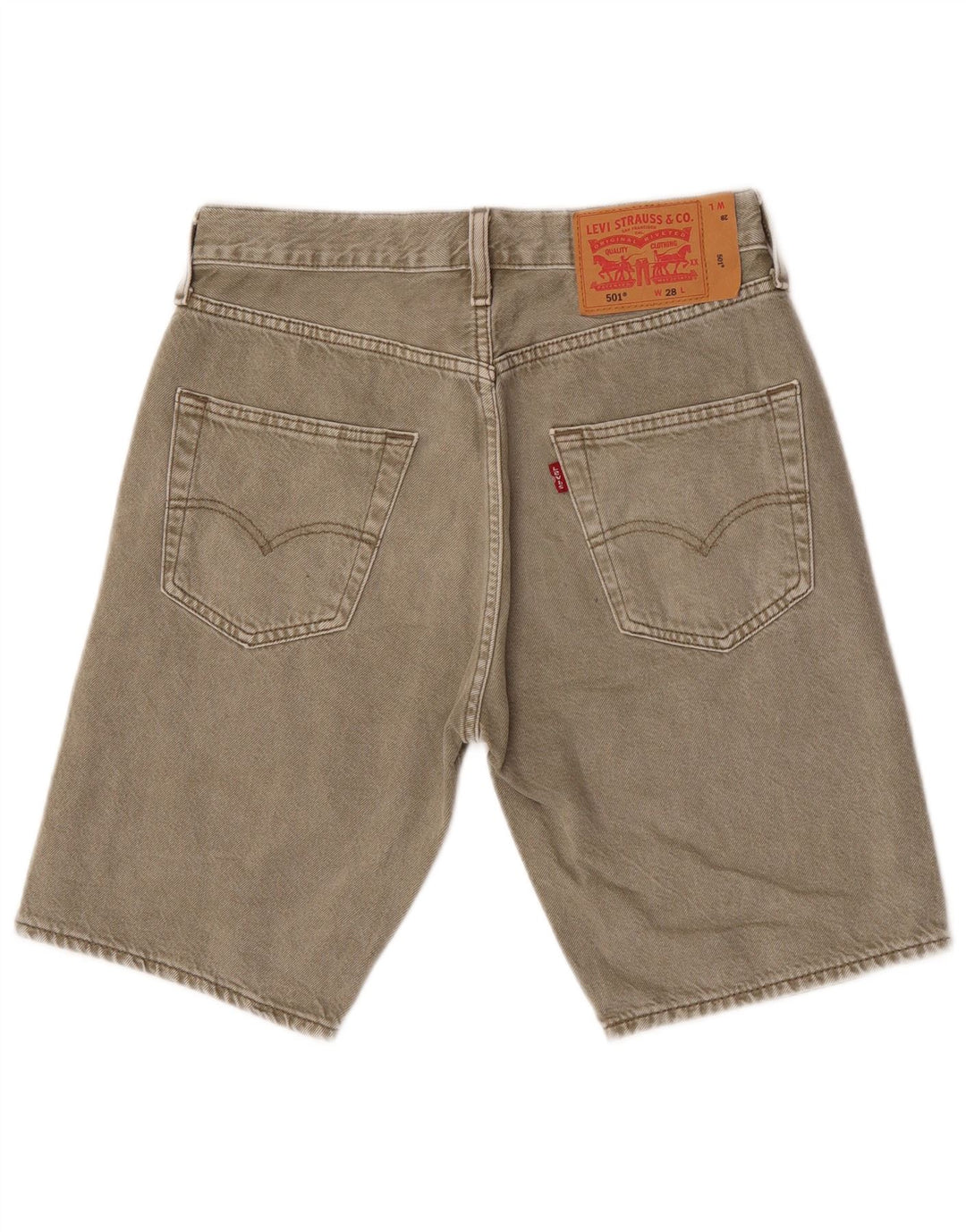 Мужские джинсовые шорты Levi's 501 W28, маленький цвет хаки, хлопок