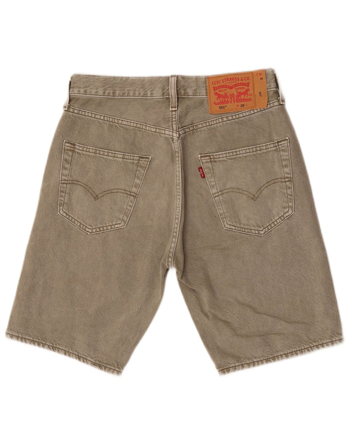 Мужские джинсовые шорты Levi's 501 W28, маленький цвет хаки, хлопок