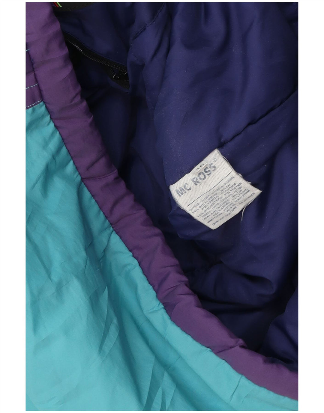 Мужская лыжная куртка свободного кроя MC ROSS IT 46, маленькая синяя, нейлон с цветными блоками