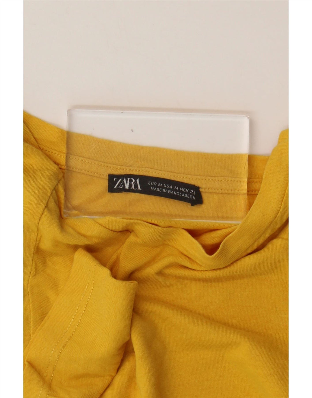 Женская укороченная блузка Zara UK 14, средний желтый цвет