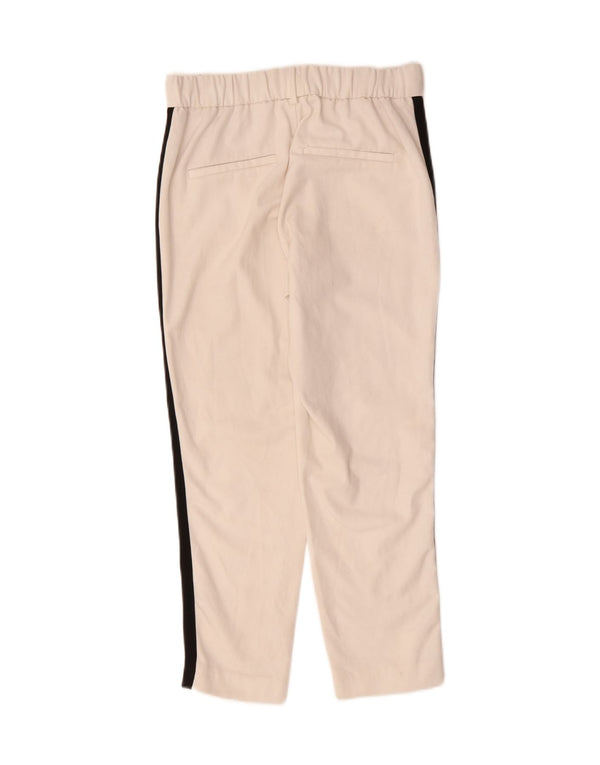 Женские узкие укороченные брюки Zara UK 6 XS W25 L24, белый полиэстер