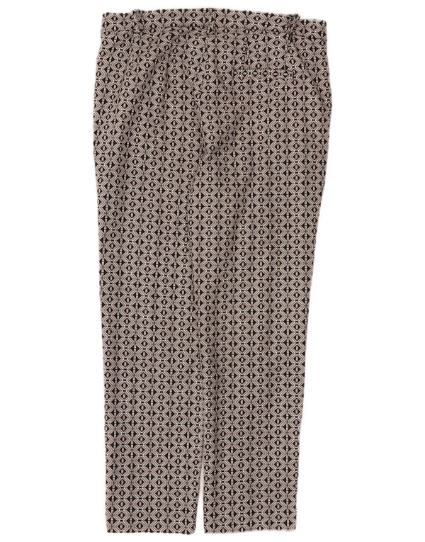 Marks & Spencer Womens Chino Trousers UK 12 Medium W32 L26 Black Geometric