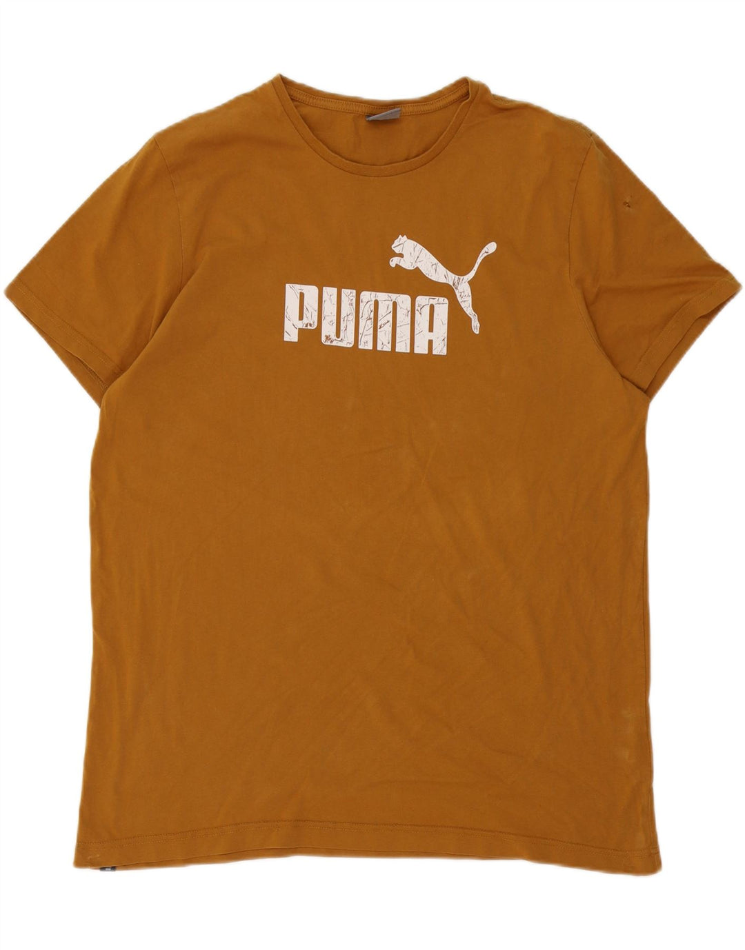 Мужская футболка с рисунком Puma 2XL, коричневый хлопок