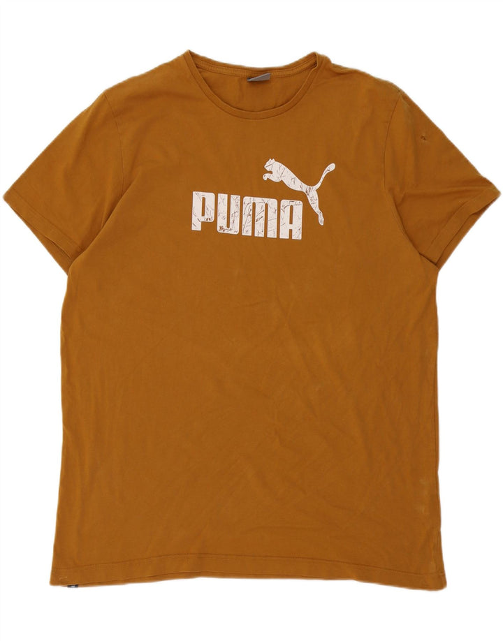 Мужская футболка с рисунком Puma 2XL, коричневый хлопок