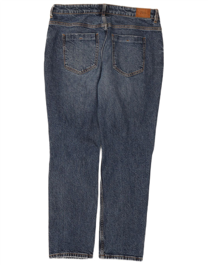 Женские прямые джинсы Zara EU 40 Medium W30 L28, синий хлопок