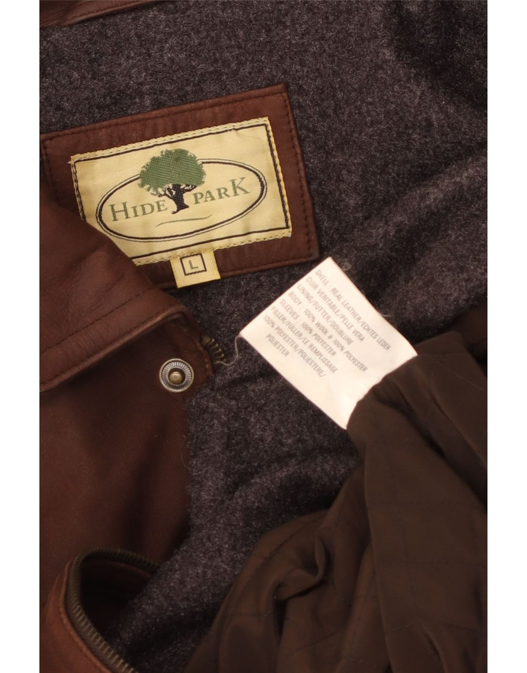 Мужская кожаная куртка Hidepark UK 40, большая коричневая кожа