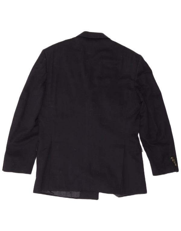 BELVEST Мужской двубортный пиджак IT 52 XL Темно-синий шерстяной