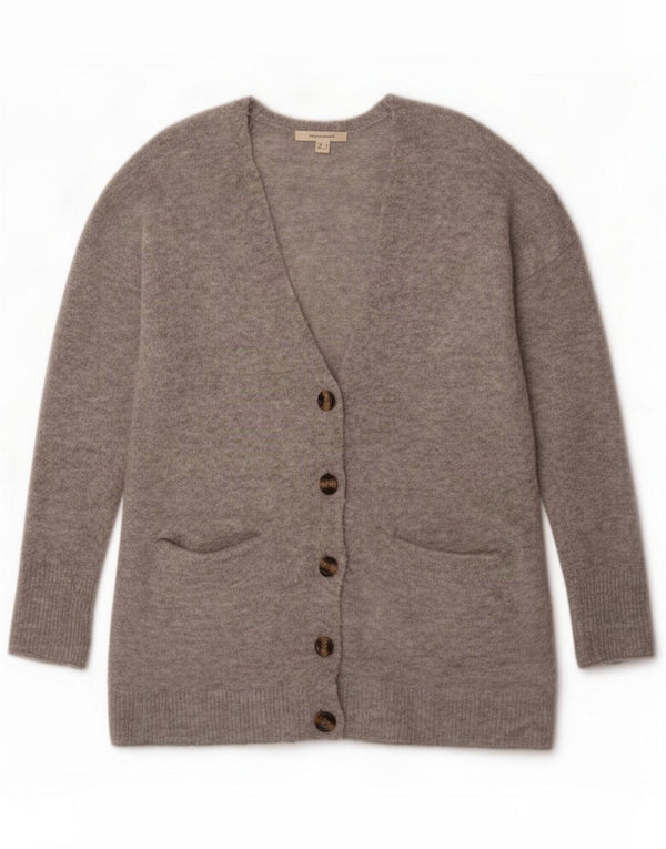 White Stuff Womens Cardigan Sweater UK 8 Small Grey Flecked Acrylic