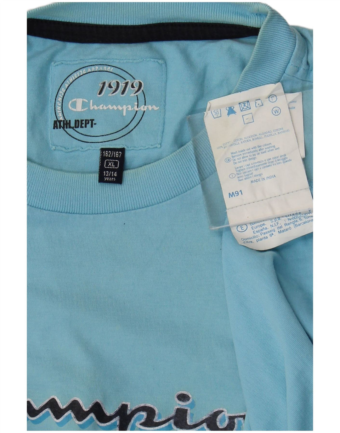 Жилет с графическим рисунком для мальчиков Champion, 13–14 лет, синий хлопок, размер XL