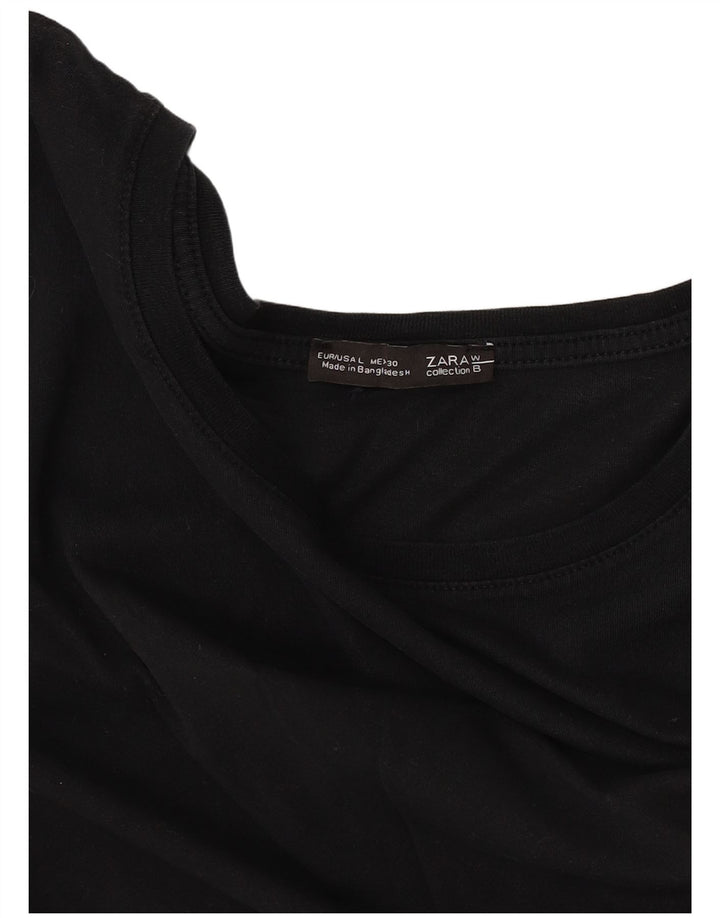 Женская футболка Zara Top UK 16, большая черная